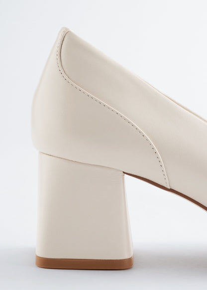 Leather Loafer Pumps