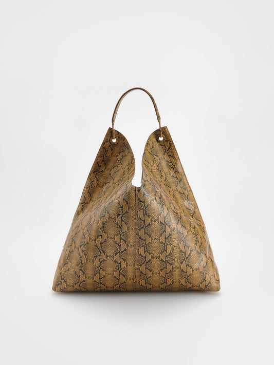 Hobo bag with animal pattern