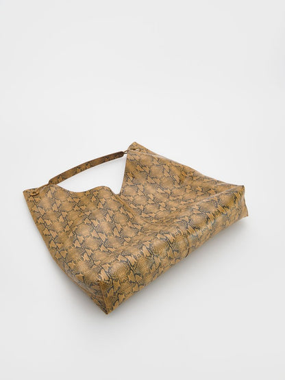 Hobo bag with animal pattern