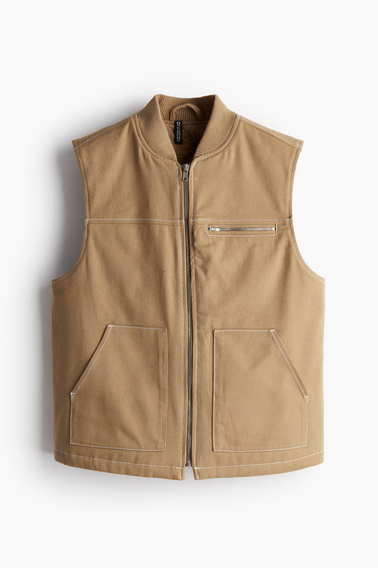 Twill utility gilet