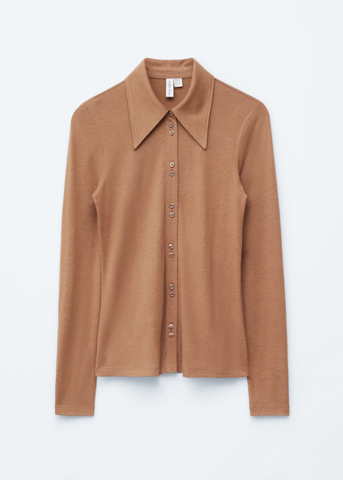 Pointed-Collar Jersey Shirt