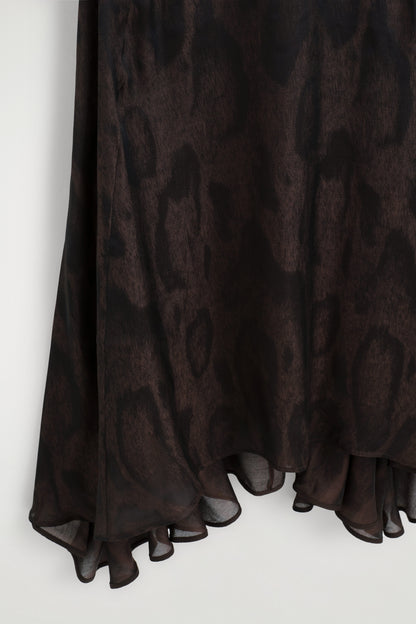 Animal-jacquard midi dress