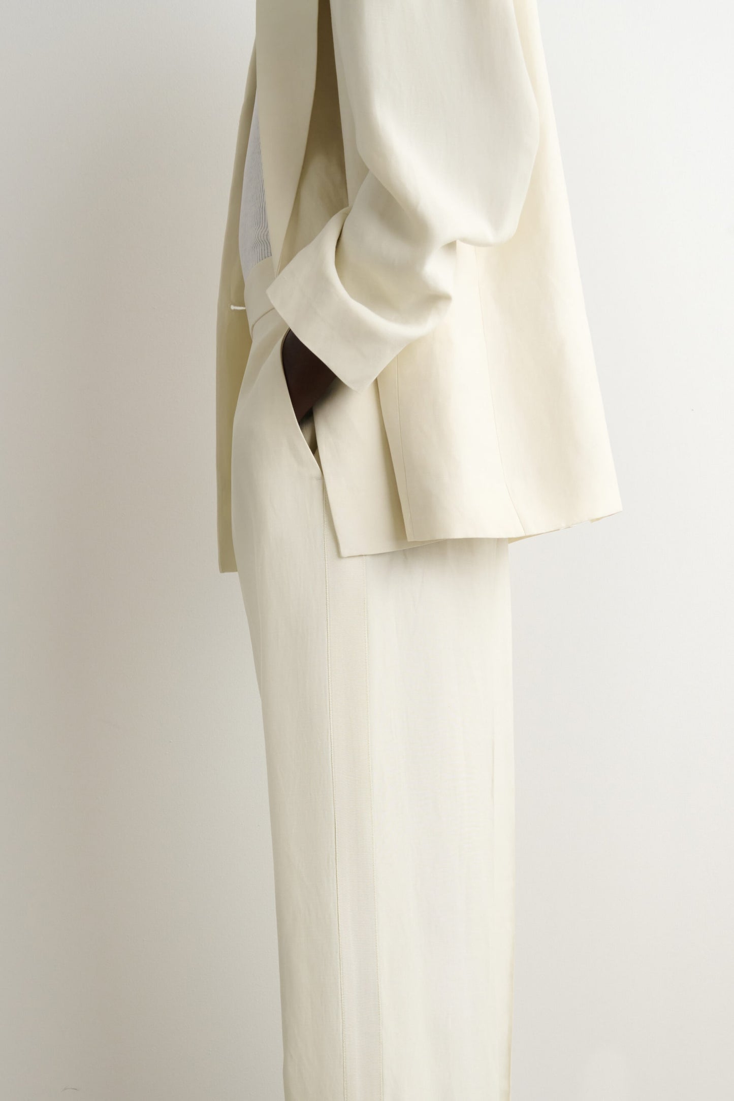 Tailored Linen-Blend Straight-Leg Trousers