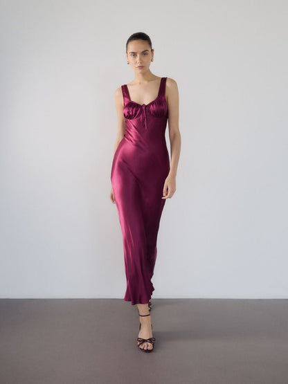 Satin viscose dress