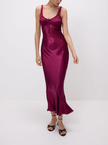 Satin viscose dress