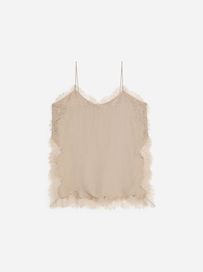 Lace-Detail Strap Top