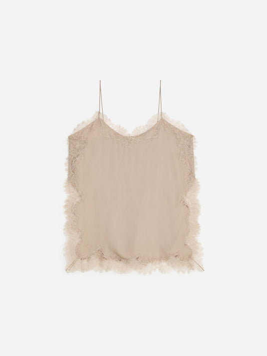 Lace-Detail Strap Top