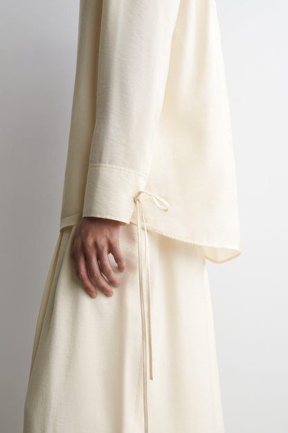 Wide-Collar Modal Blouse
