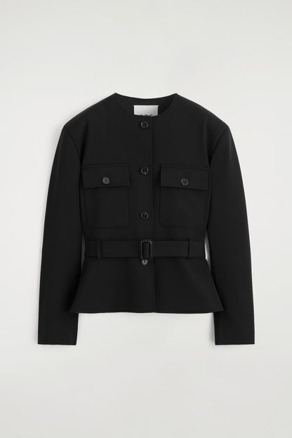 Belted Peplum Jacket