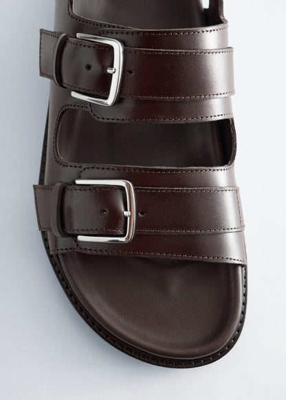 Buckled Leather Sandals