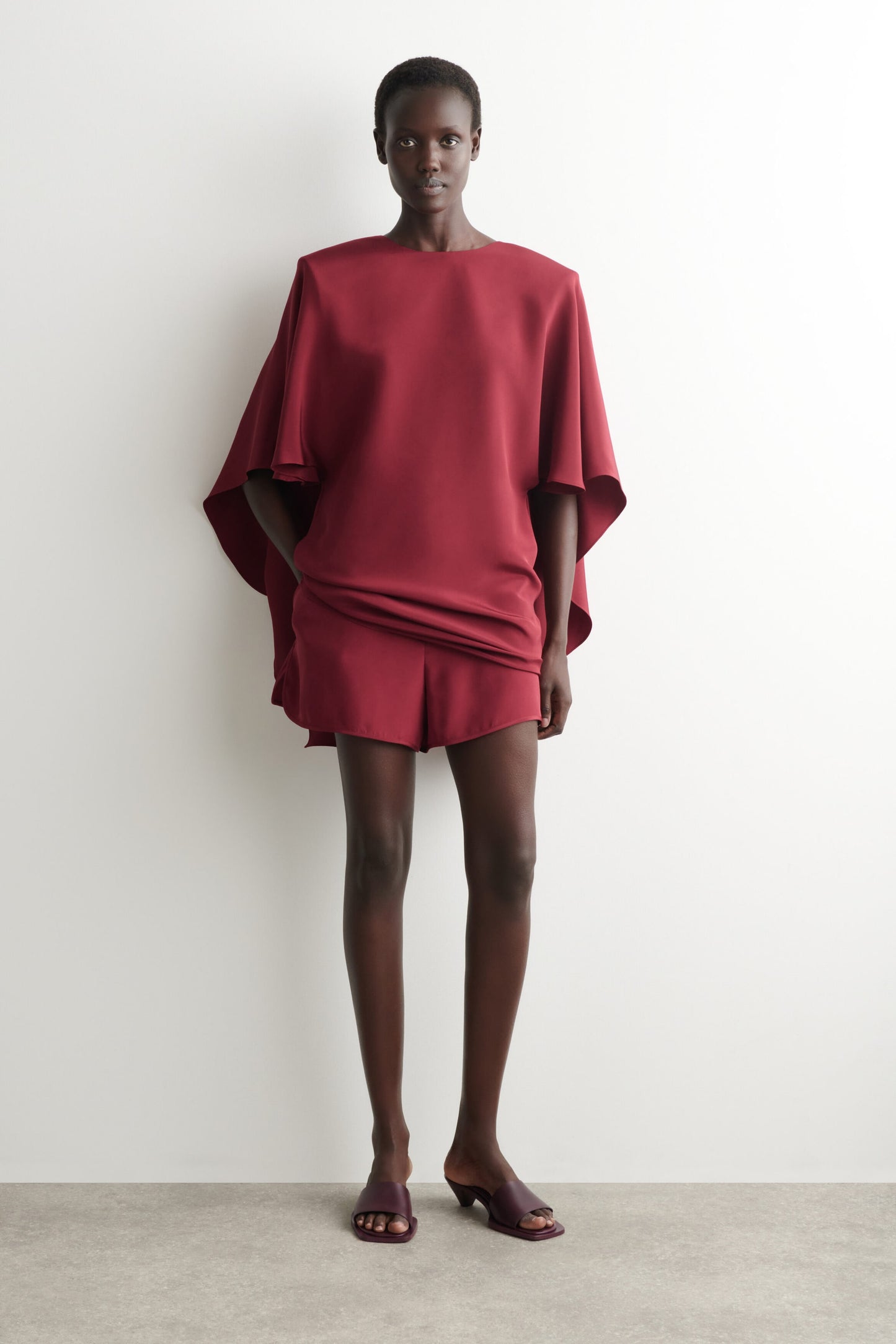 Draped Silk Mini Dress