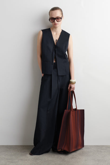 Striped tote bag