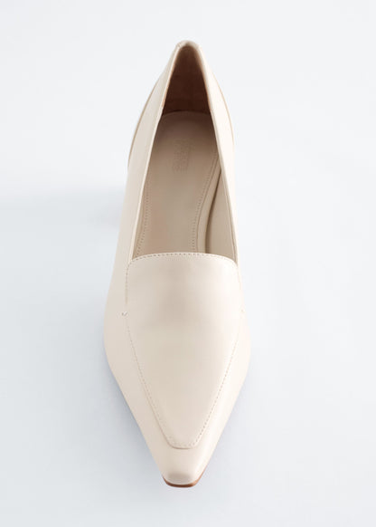 Leather Loafer Pumps