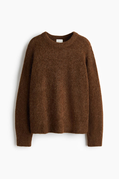 Oversized alpaca-blend jumper