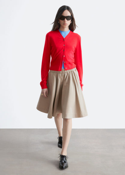 Flared Knee-Length Skirt