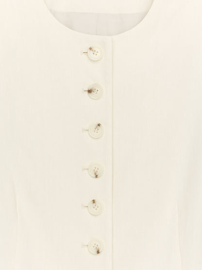Linen-Blend Blazer