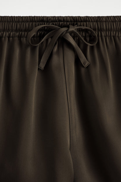 Satin Track Shorts