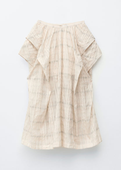 Gathered Cotton Midi Skirt