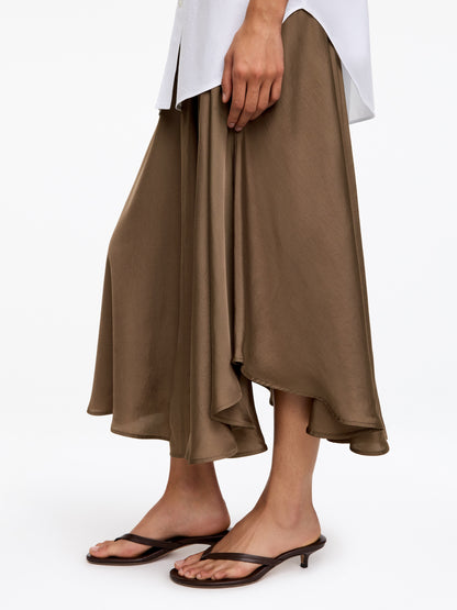 Wide Drawstring Skirt