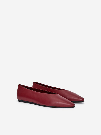 Pointy Leather Flats