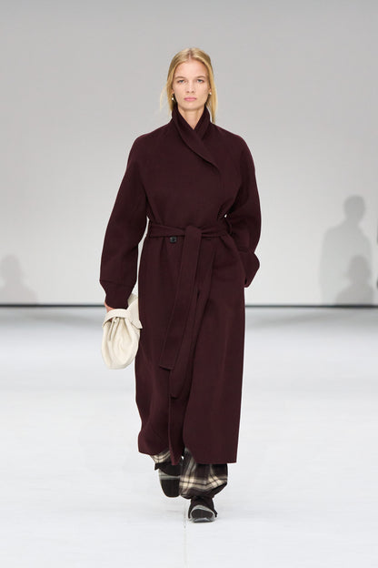 Belted Double-Faced Wool Coat