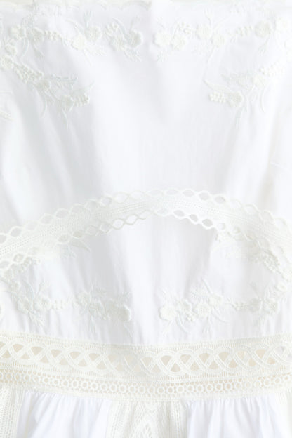 Lace-detail strappy dress