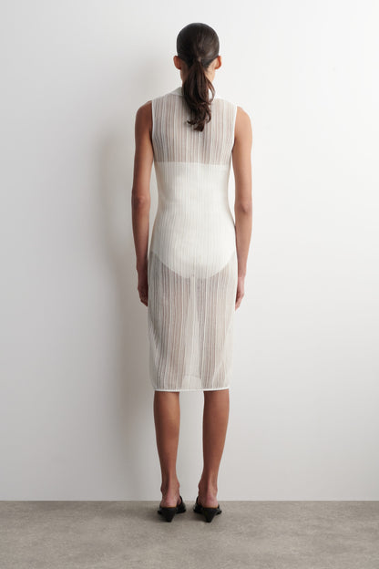 Sheer Lace-Knit Dress