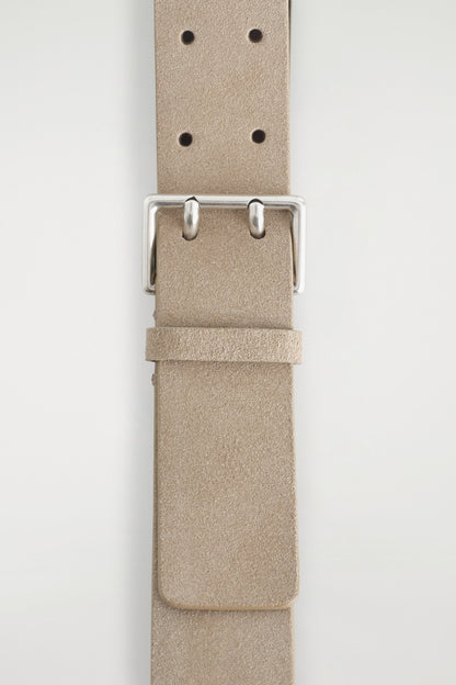 Double-Prong Suede Belt
