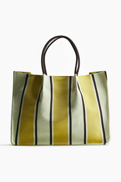 Striped tote bag