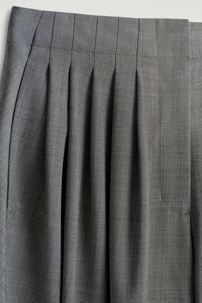Pleated Wool-Blend Balloon-Leg Trousers