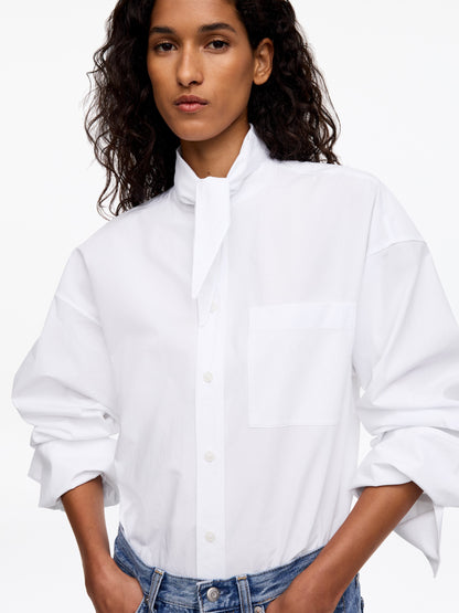 Tie-Detail Pima Cotton Shirt