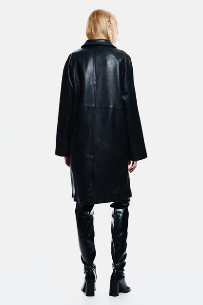 Leather coat