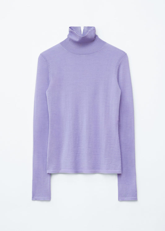 Thin-Knit Wool Turtleneck