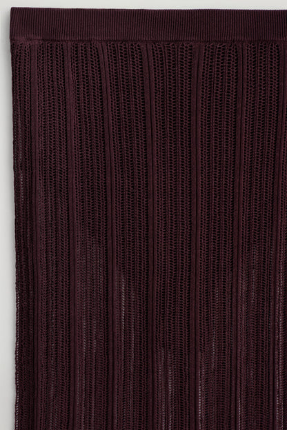 Sheer Lace-Knit Skirt