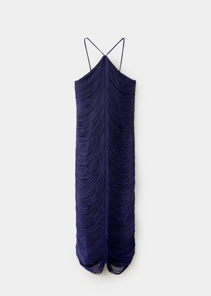 Fringed midi dress