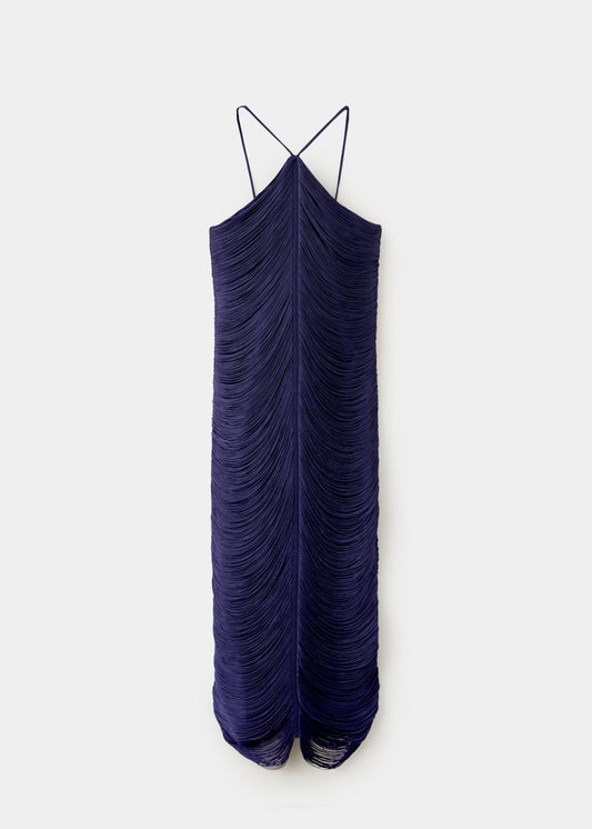 Fringed midi dress