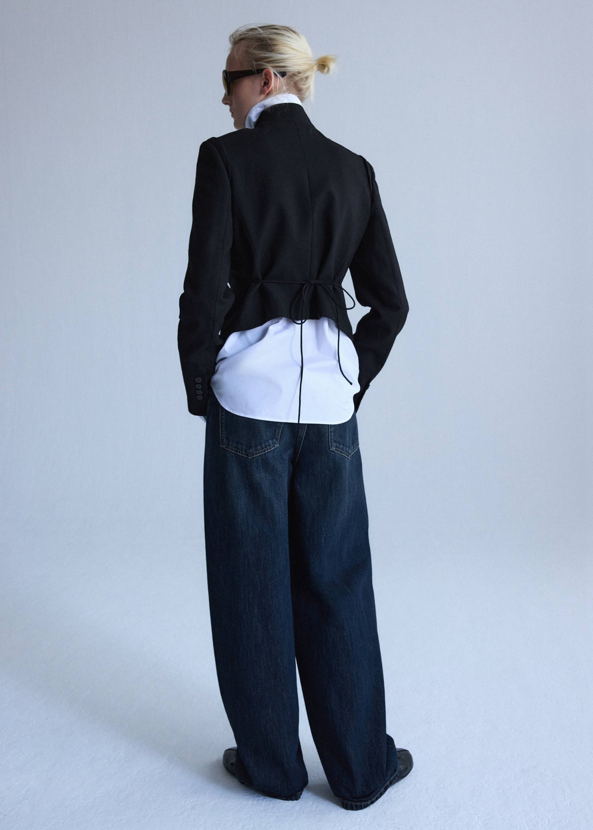 Mid-rise balloon jeans