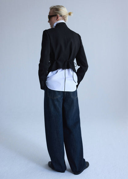 Mid-rise balloon jeans