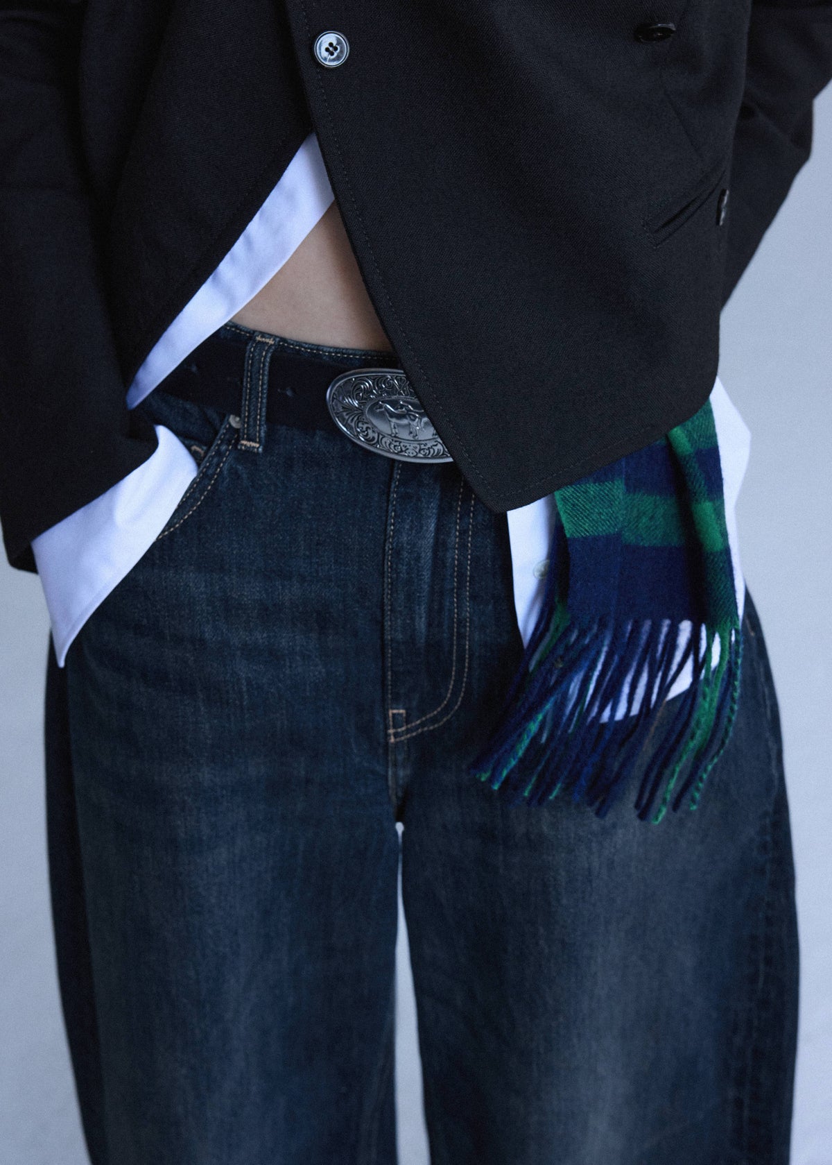 Mid-rise balloon jeans