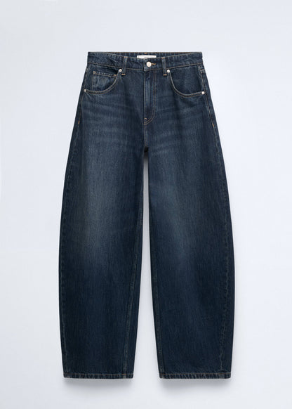 Mid-rise balloon jeans