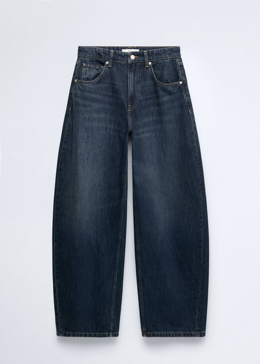 Mid-rise balloon jeans