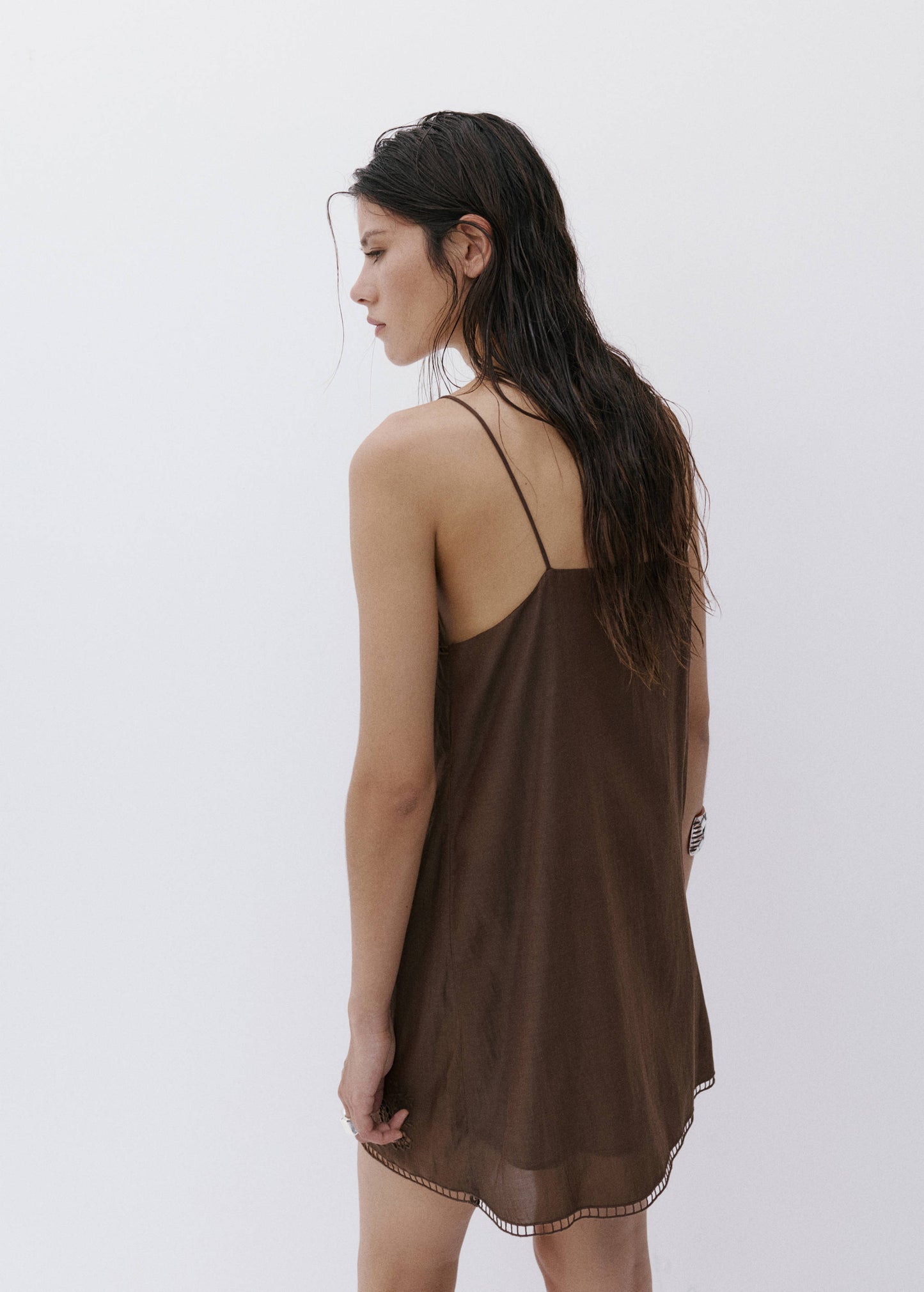 Lace dress with bead detail