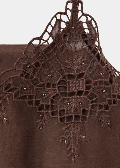 Lace dress with bead detail