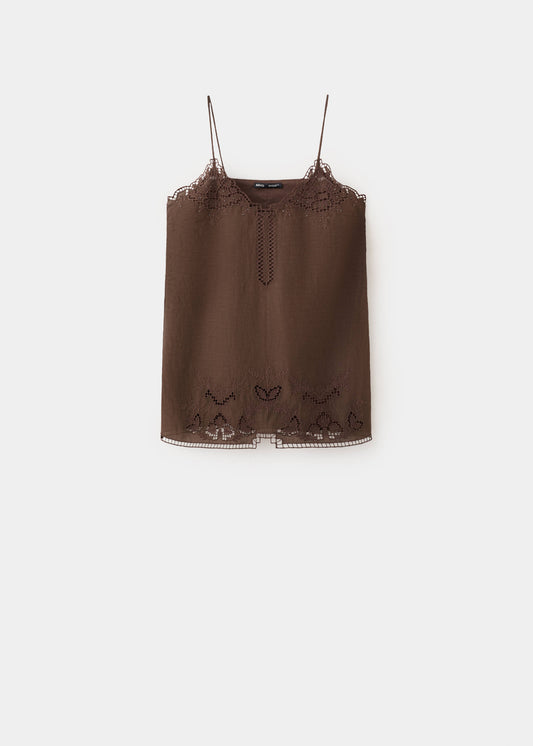 Lace dress with bead detail
