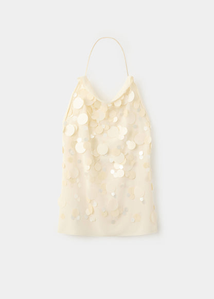 Sequin dress with open back