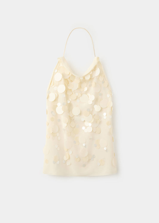 Sequin dress with open back