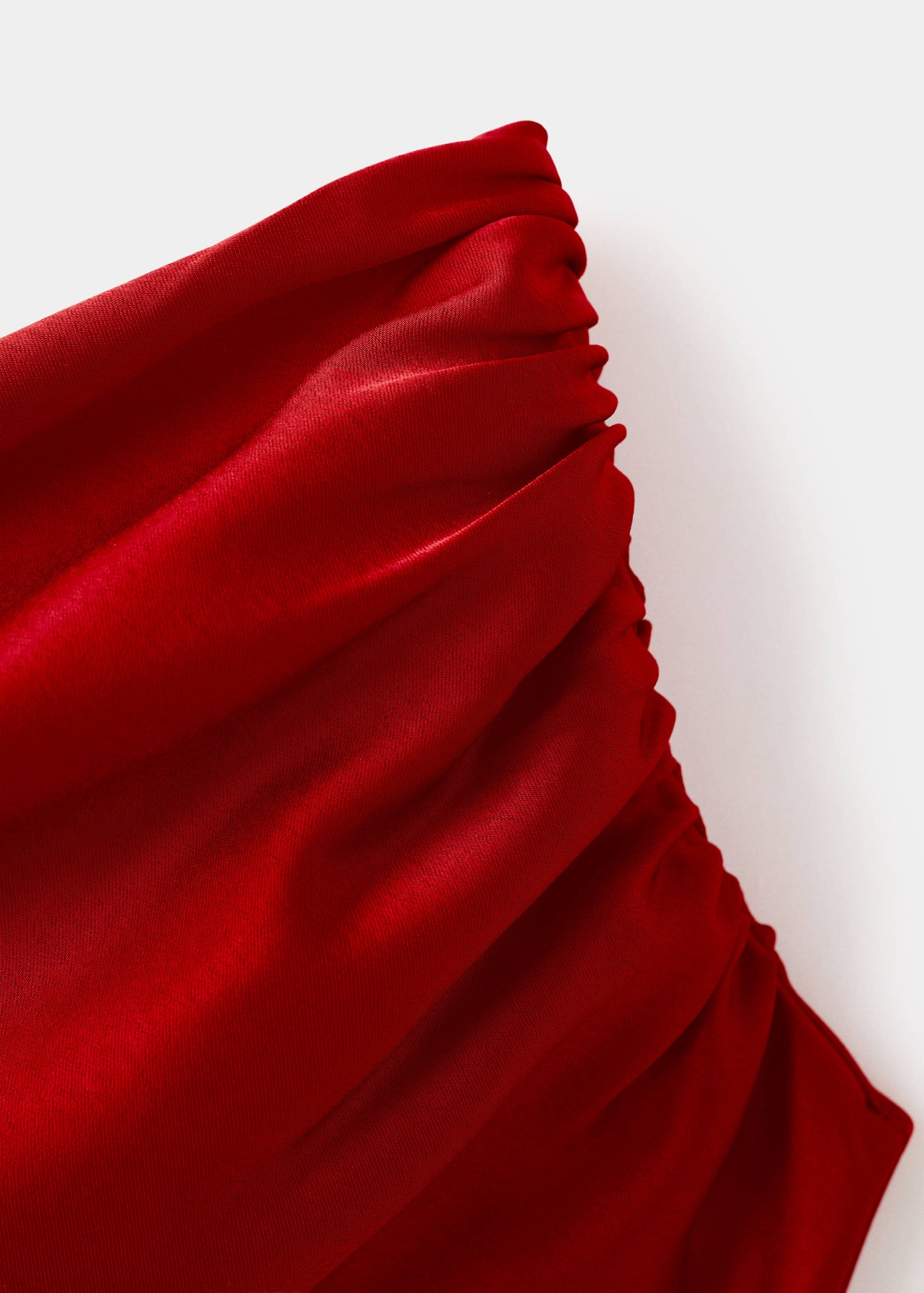 Asymmetrical satin dress