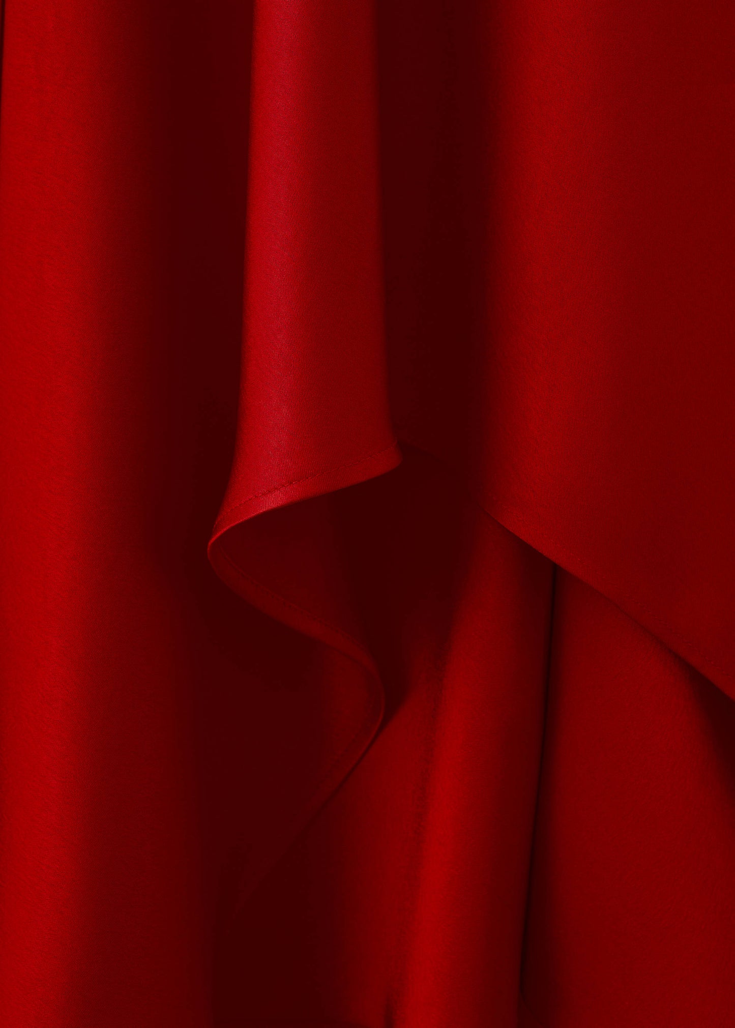 Asymmetrical satin dress