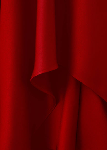 Asymmetrical satin dress