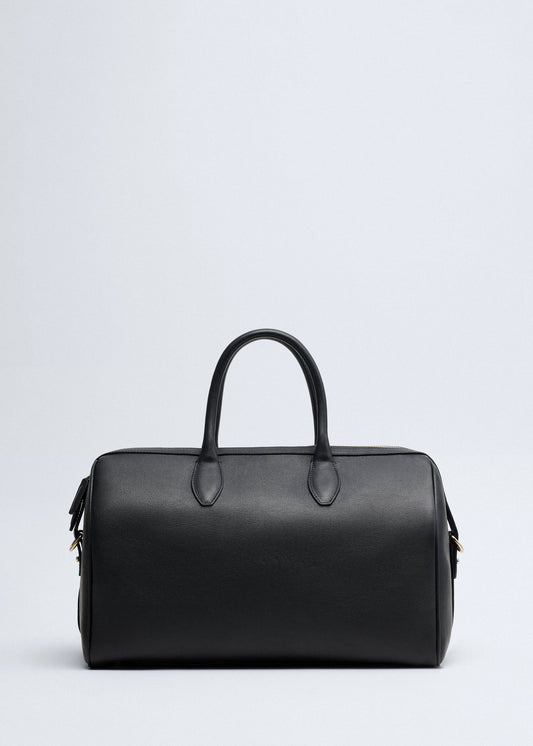 Leather bag with twin handles